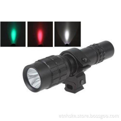 ultra bright waterproof Lithium LED Hunting Torch with 2 mo